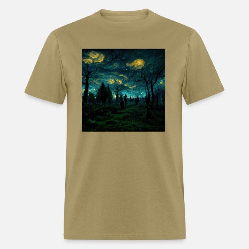 Night sky in Dark forest