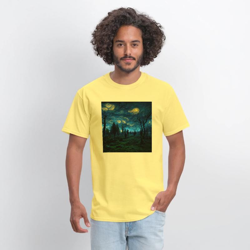 Night sky in Dark forest