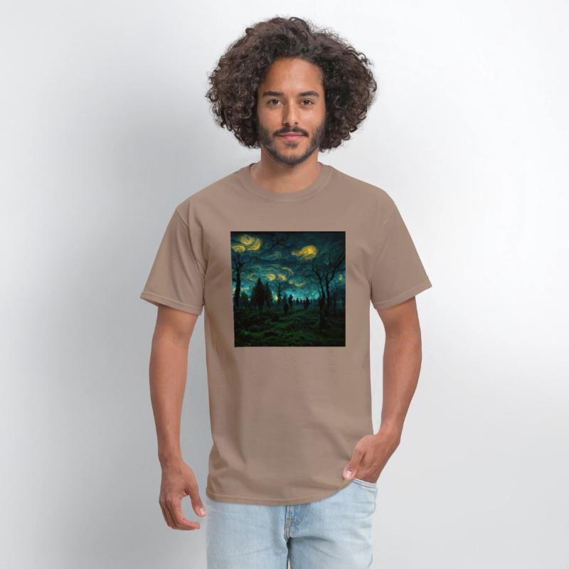 Night sky in Dark forest