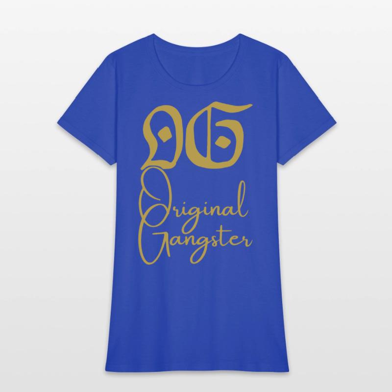 O.G. Original Gangster (Gold gothic & cursive font