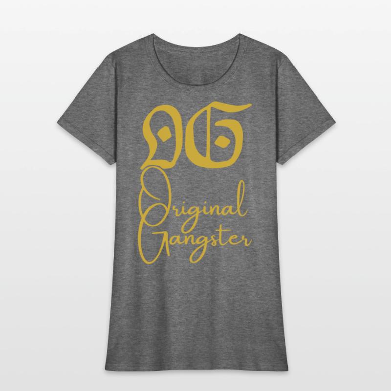O.G. Original Gangster (Gold gothic & cursive font