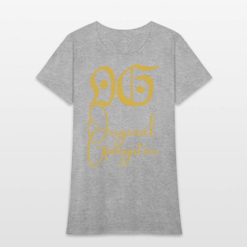 O.G. Original Gangster (Gold gothic & cursive font