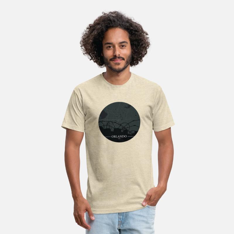 Orlando city map with silhouette