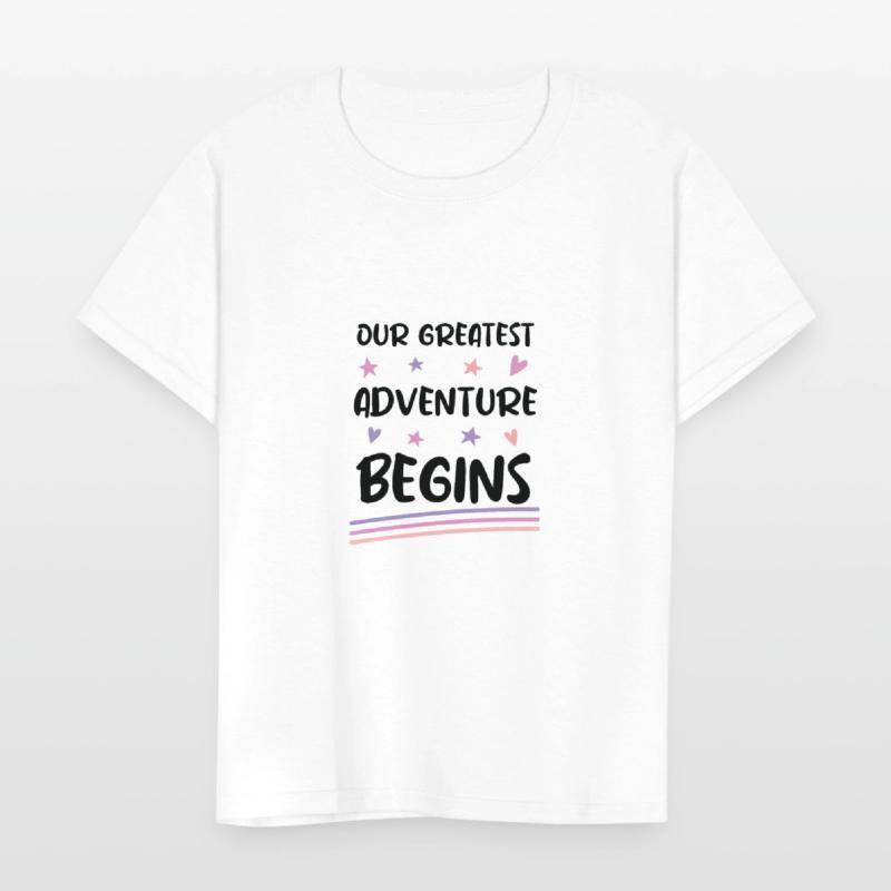 Our greatest adventure begins baby announcement