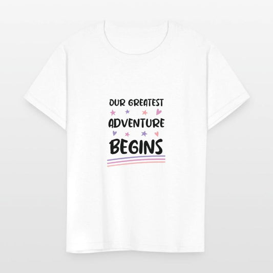 Our greatest adventure begins baby announcement