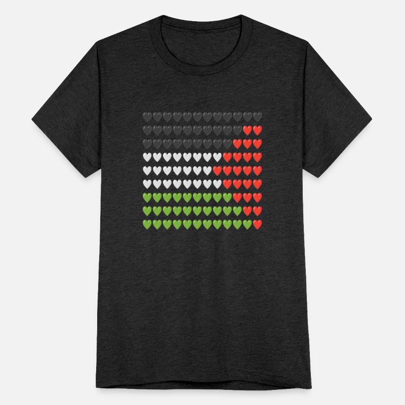 Palestine flag , red black and green hearts