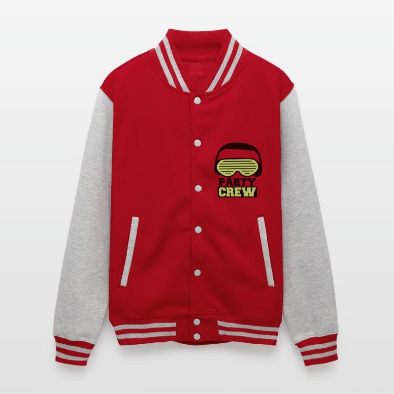 Party Crew Face Team Friends Member Face Text Logo