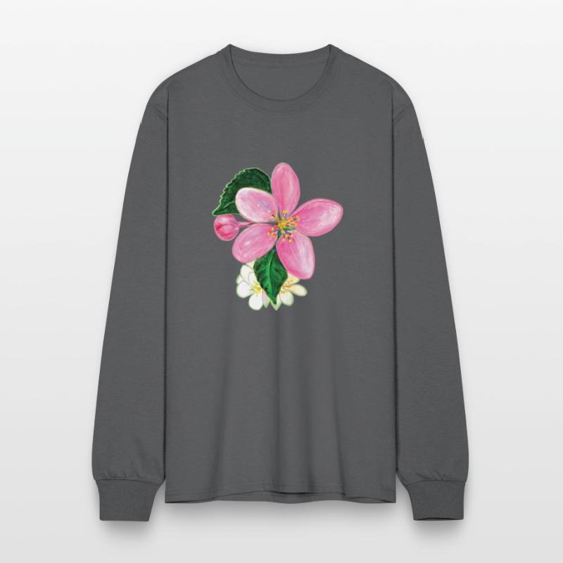 Pink Nectarine Blossom Flower Illustration