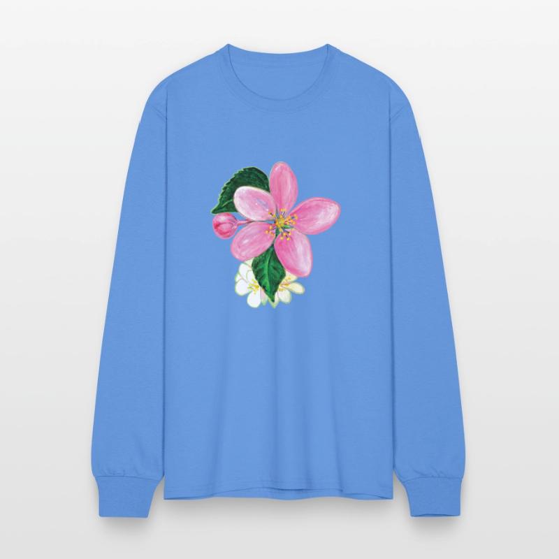 Pink Nectarine Blossom Flower Illustration