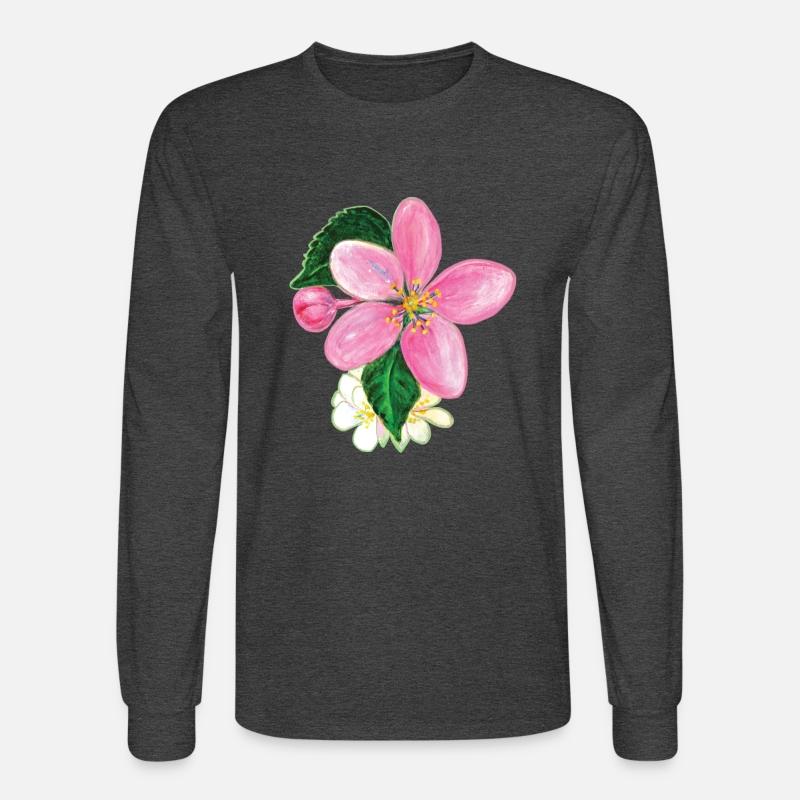 Pink Nectarine Blossom Flower Illustration