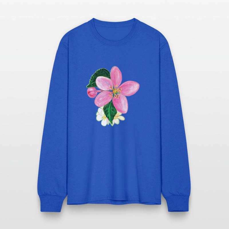 Pink Nectarine Blossom Flower Illustration