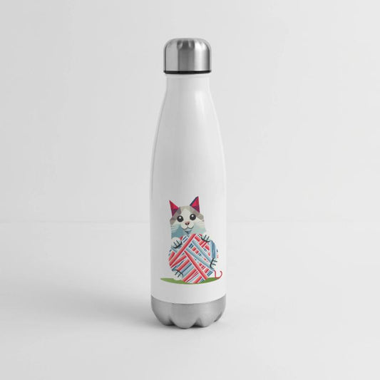 Playing cat with ball of wool - geometric motif