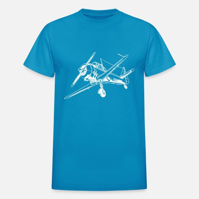 Propeller Aircraft One Line Drawing