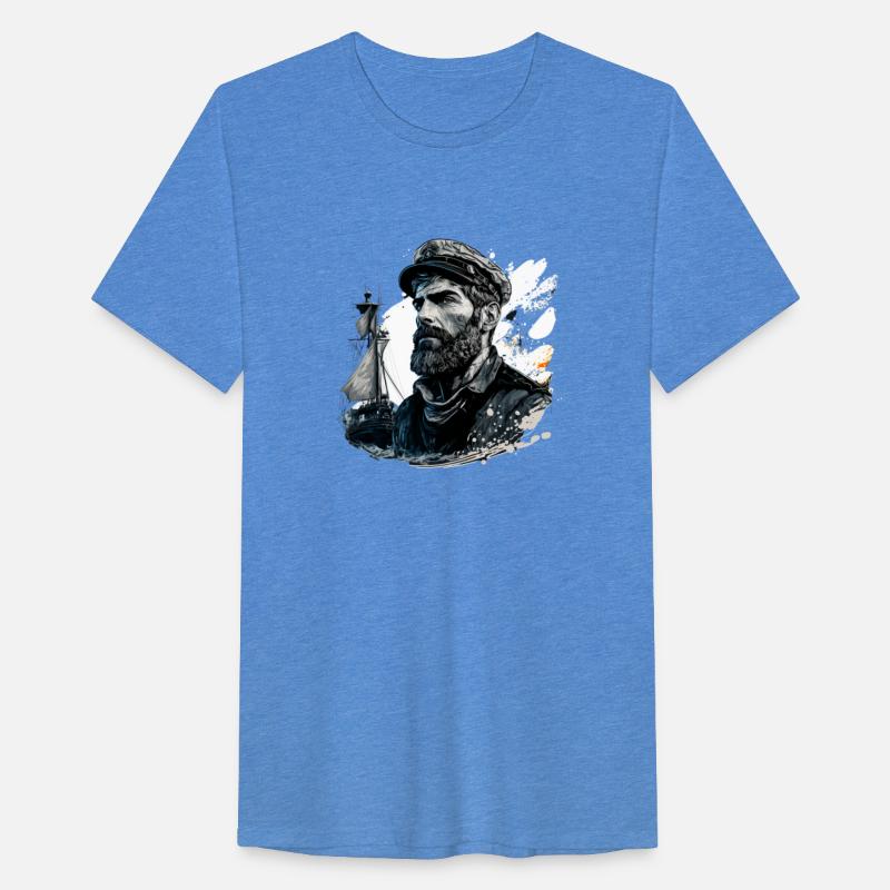 proud captain of a sailing ship on the high seas