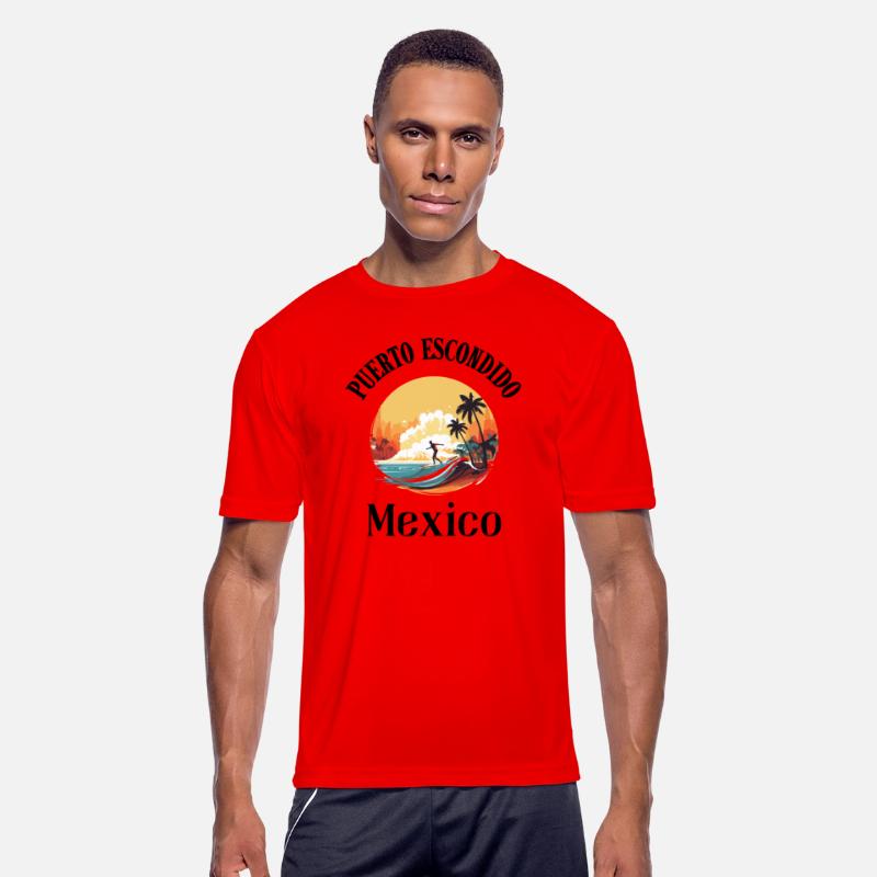 Puerto Escondido Oaxaca Mexico Surf and Palm Trees