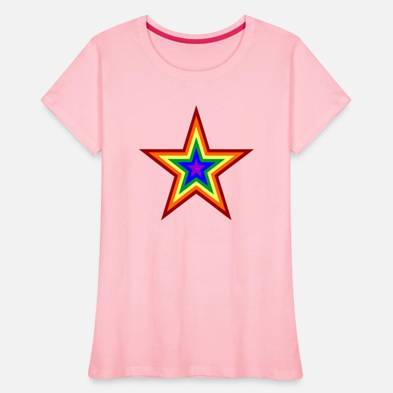 Rainbow Gay Pride Star Pentagram