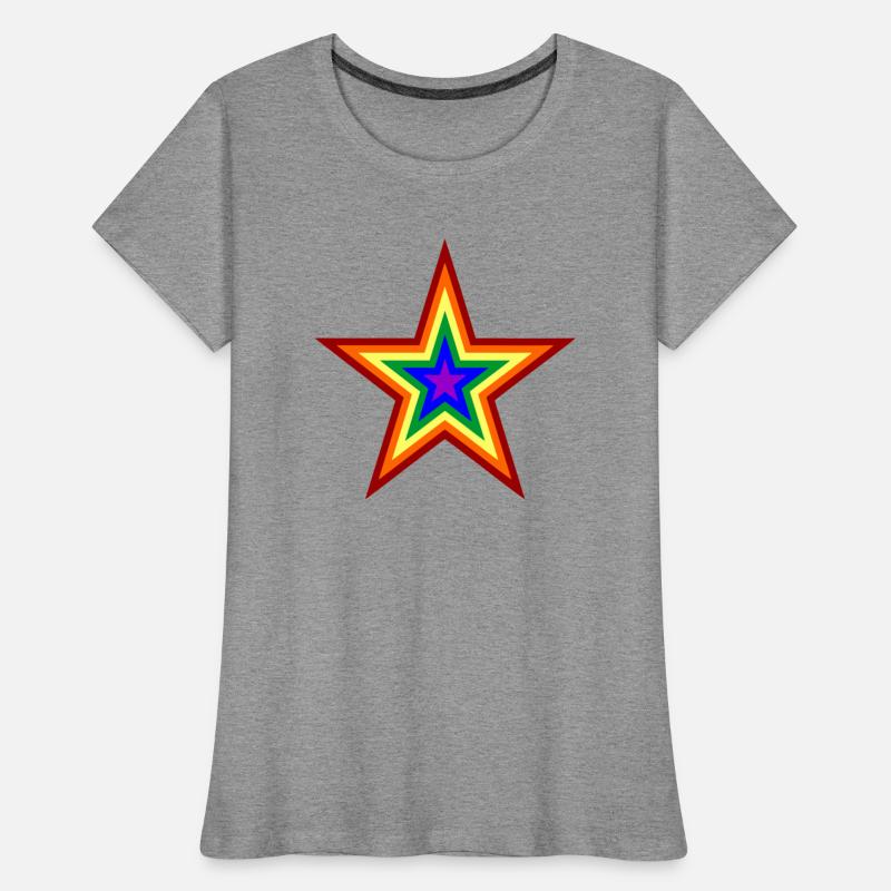 Rainbow Gay Pride Star Pentagram