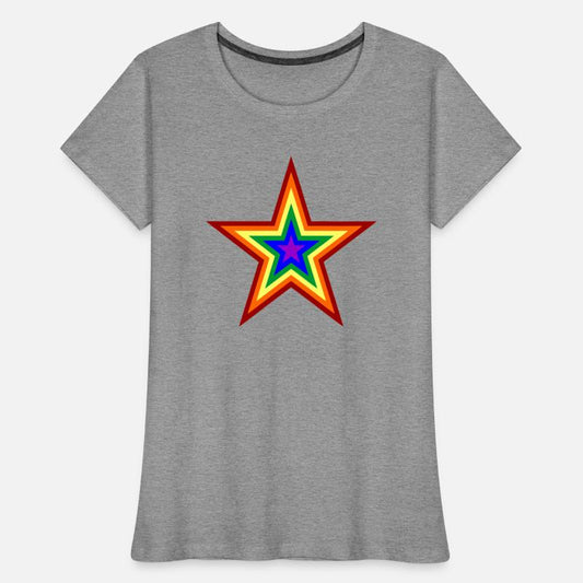 Rainbow Gay Pride Star Pentagram