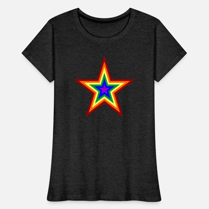 Rainbow Gay Pride Star Pentagram