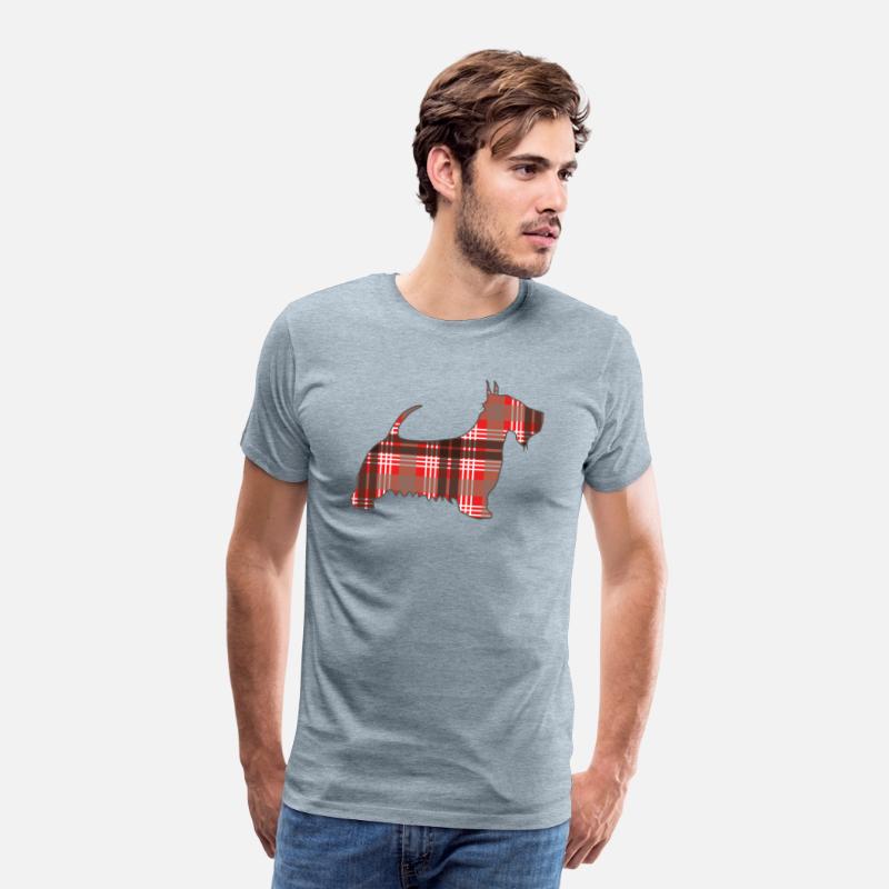 Red Black And White Tartan Scottish Terrier Dog