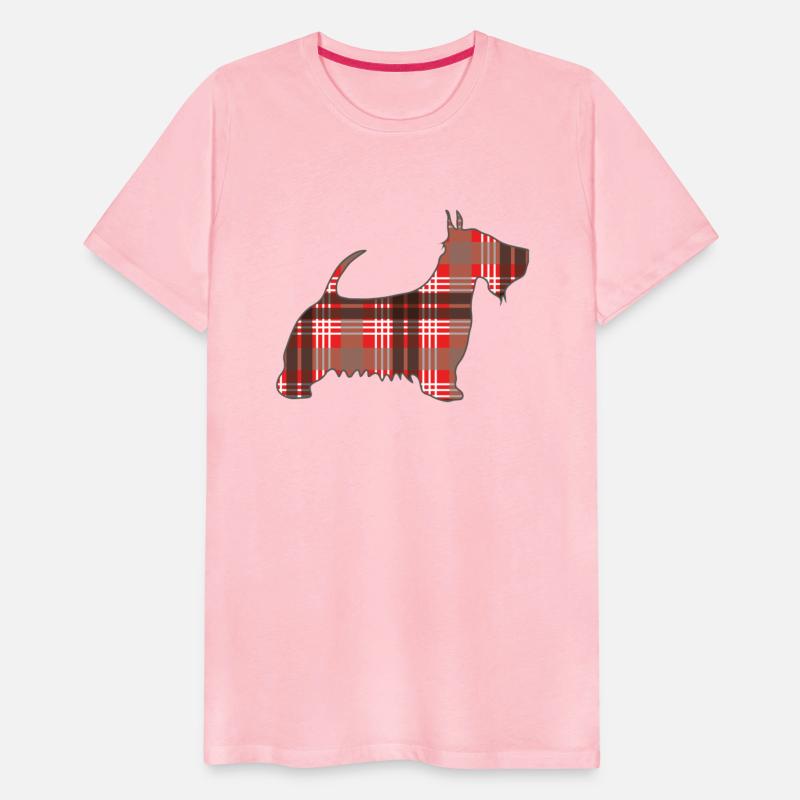 Red Black And White Tartan Scottish Terrier Dog