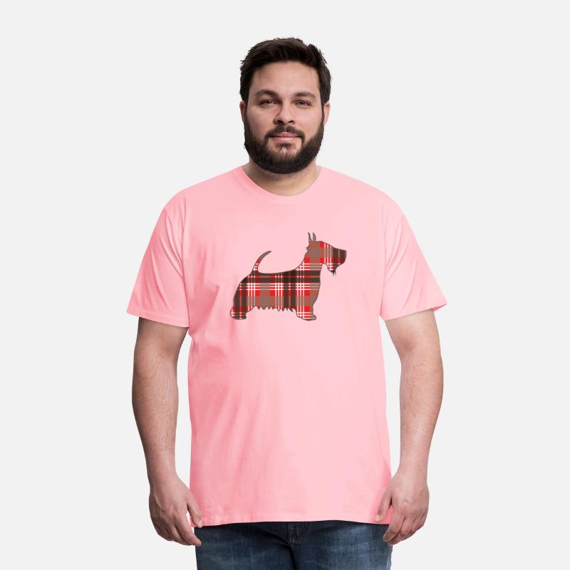 Red Black And White Tartan Scottish Terrier Dog