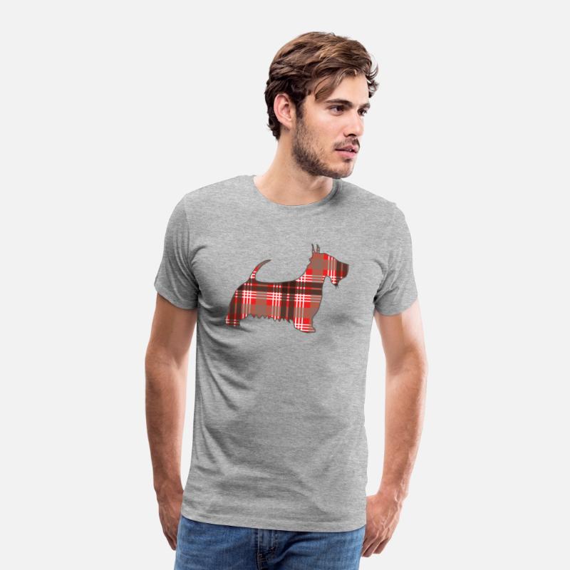 Red Black And White Tartan Scottish Terrier Dog
