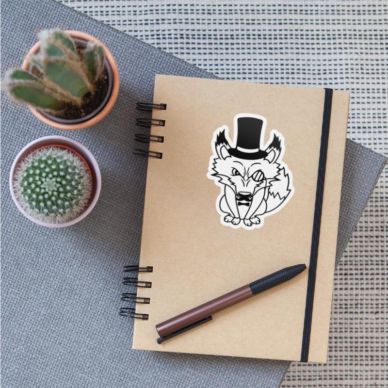 Red Fox Sir Mr. Top Hat Monocle Glasses Rich Man