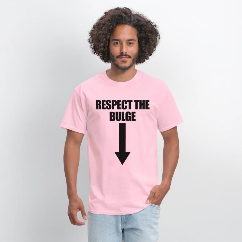 Respect The Bulge Arrow Down Funny Raunchy Men's