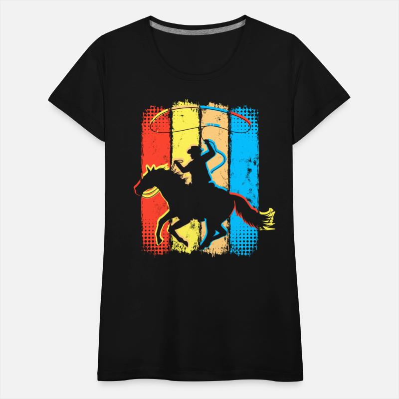 Retro Cowboy Horseman - Horseriding Western Rider