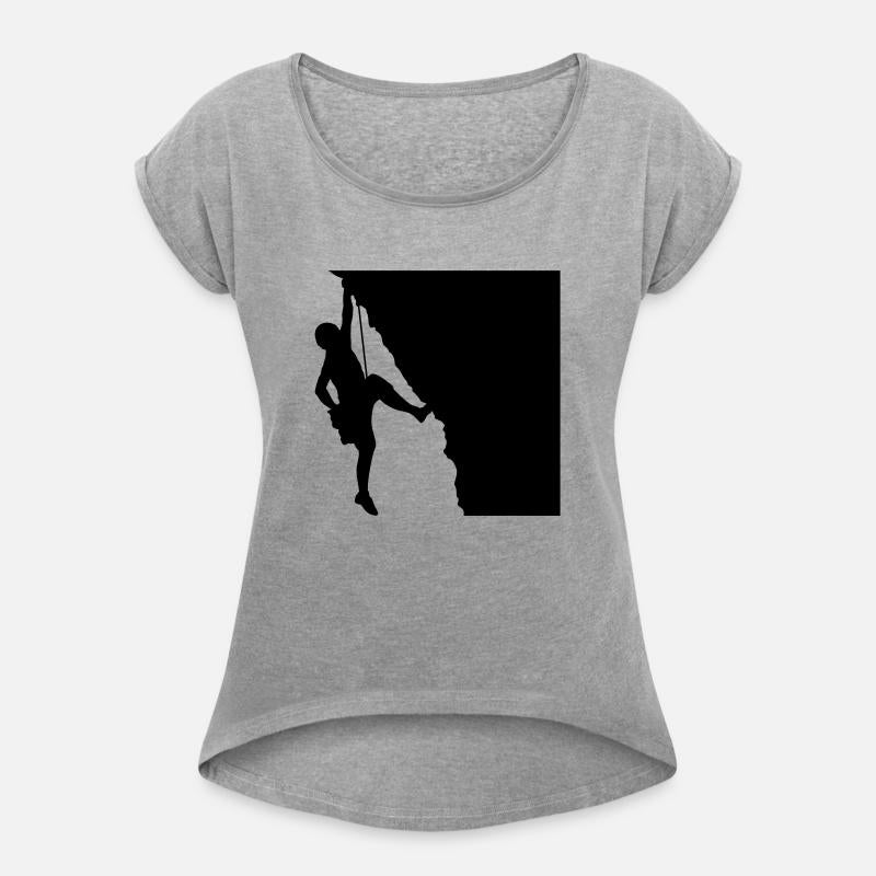 Rock climbing mountaineering silhouette