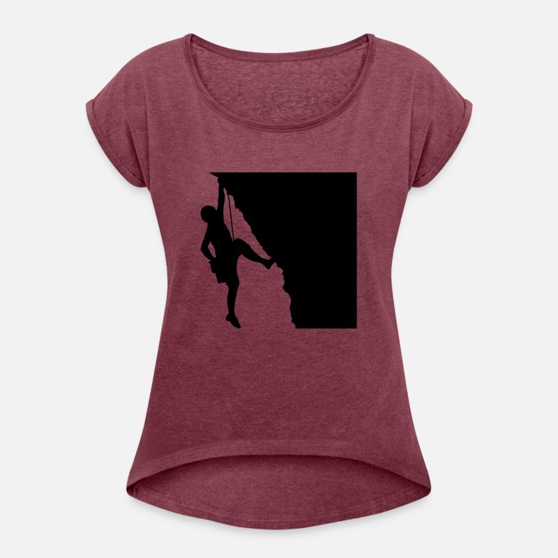 Rock climbing mountaineering silhouette