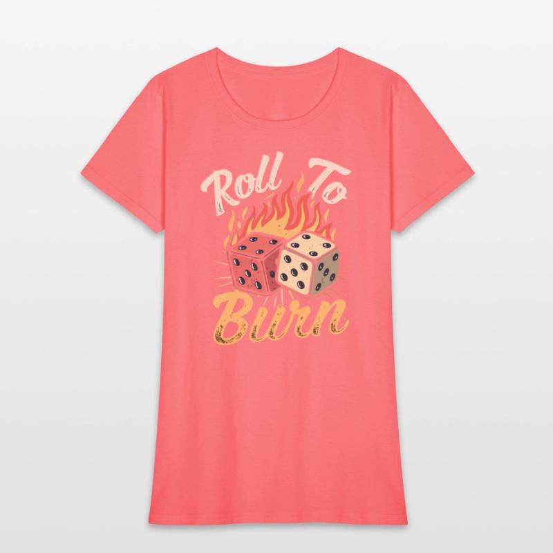 Roll To Burn – Fiery Dice Adventure T-Shirt