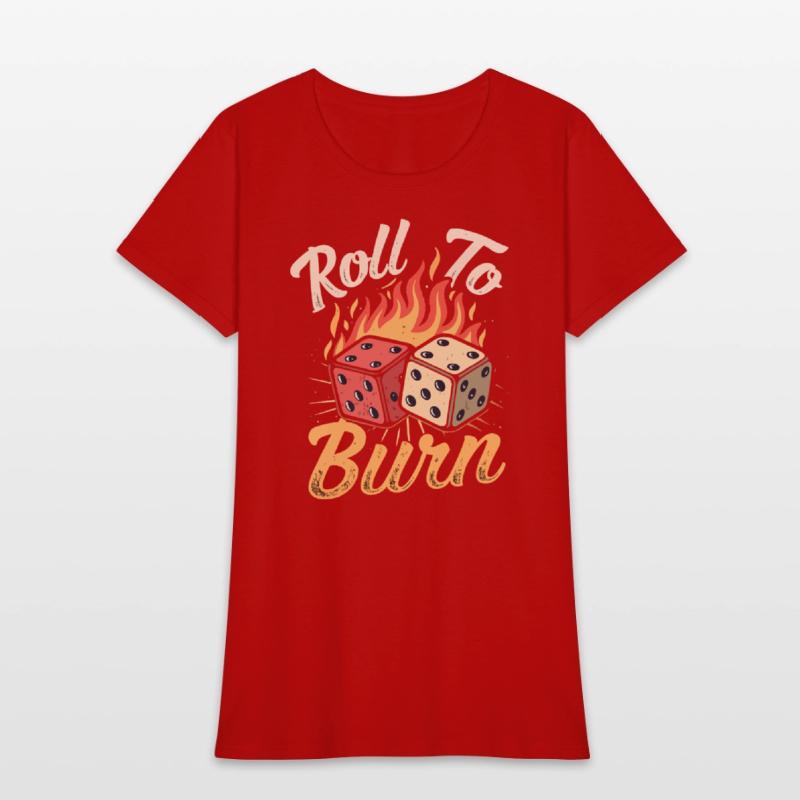 Roll To Burn – Fiery Dice Adventure T-Shirt