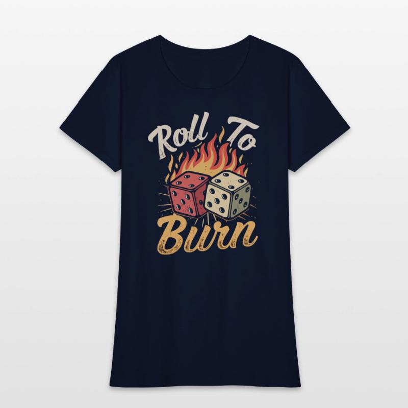 Roll To Burn – Fiery Dice Adventure T-Shirt
