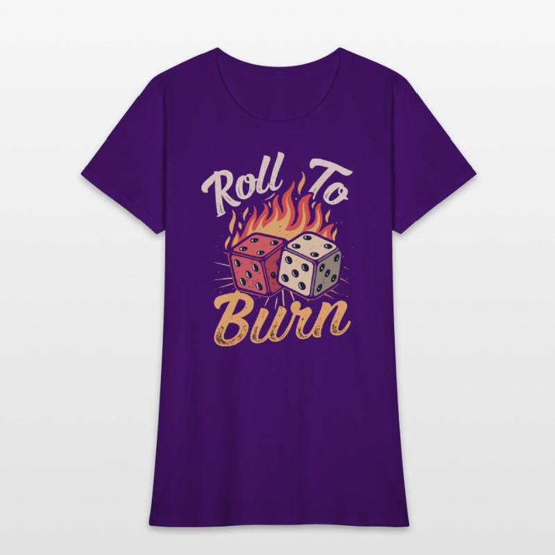 Roll To Burn – Fiery Dice Adventure T-Shirt