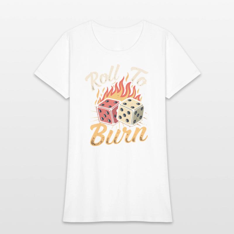 Roll To Burn – Fiery Dice Adventure T-Shirt