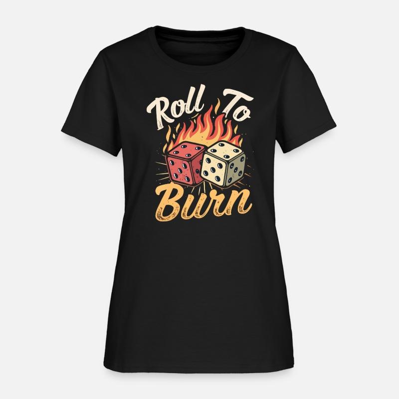 Roll To Burn – Fiery Dice Adventure T-Shirt