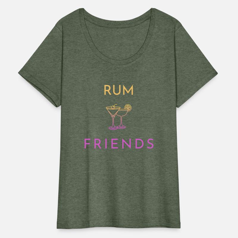 Rum and Friends with two cocktail glasses