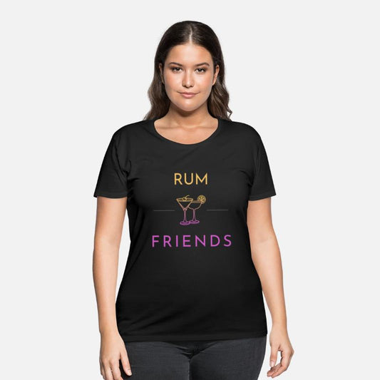 Rum and Friends with two cocktail glasses