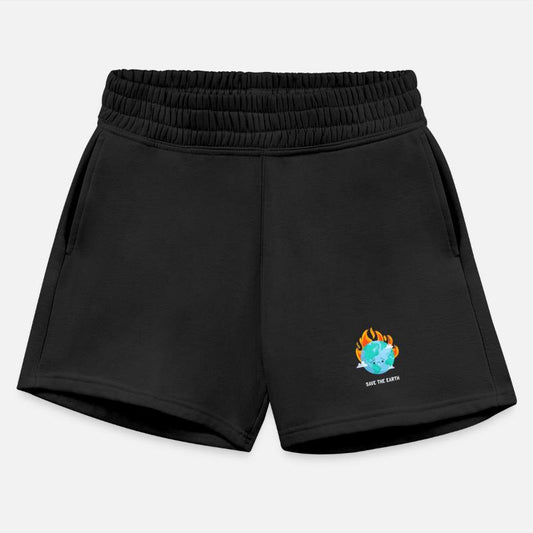 Sad Earth with Flames Illustration