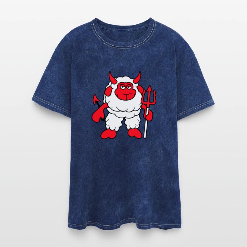 Sheep Devil Satan Hell Evil Trident Horns Cool Fun