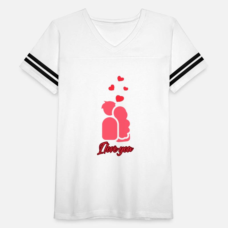 Simple couple and Heart Illustration T-shirt