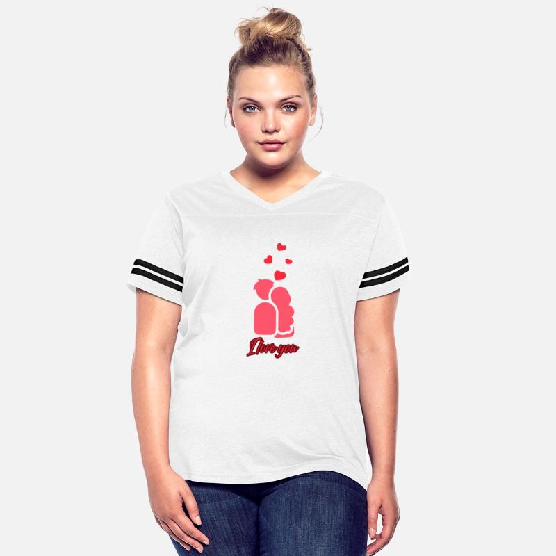 Simple couple and Heart Illustration T-shirt