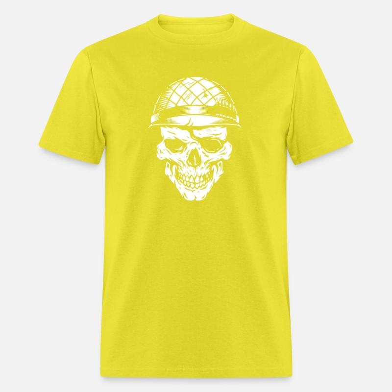Skull with military helmet