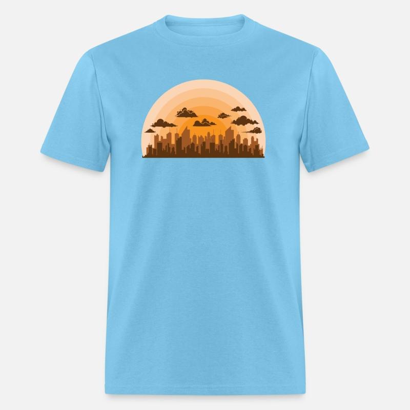 Skyline with Clouds over City Building