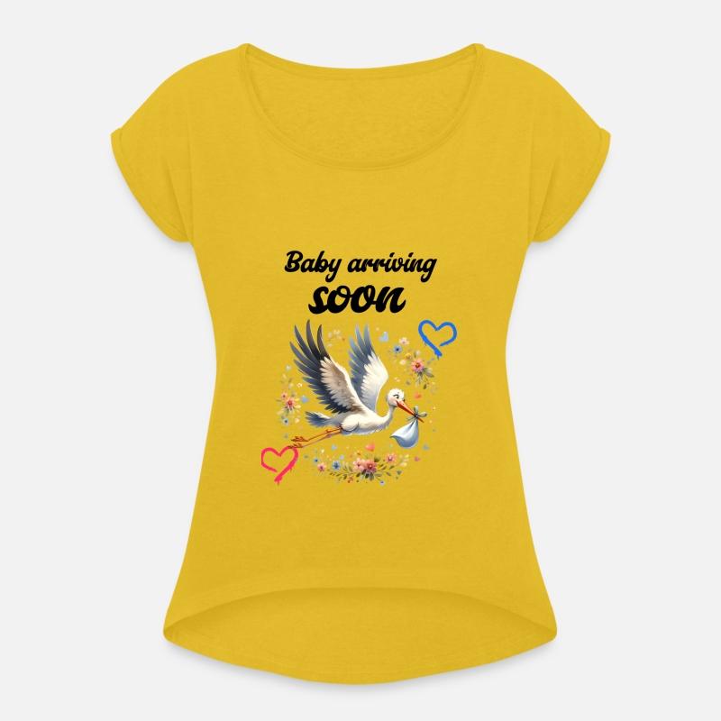 Soon I'll Be A Mother, With Stork, Baby Is Coming