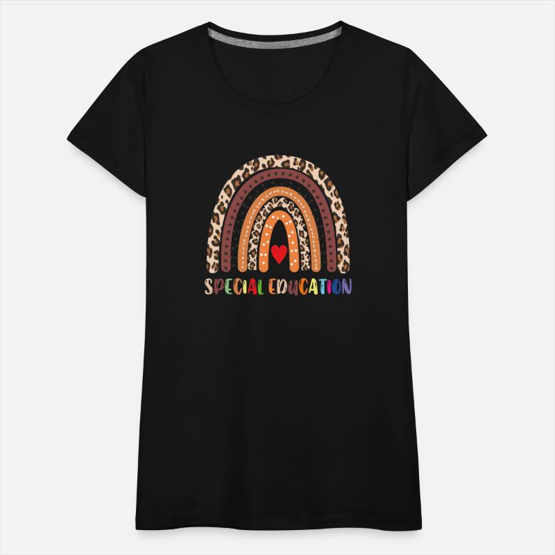 Special Education Teacher Leopard Rainbow