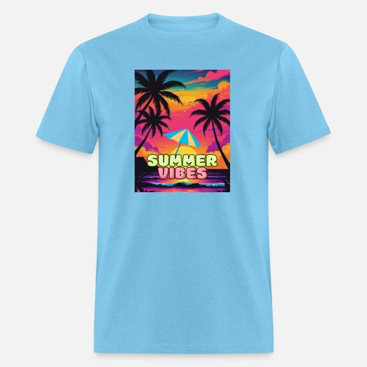 Summer Vibes Retro Sunset, Tropical Beach Palm