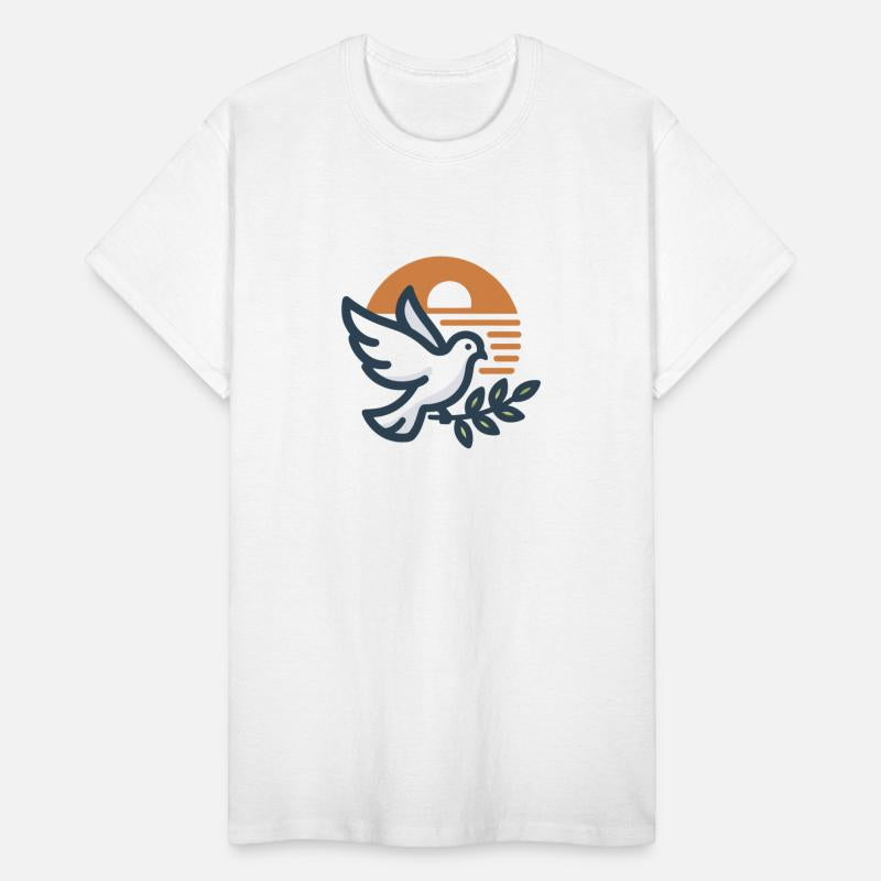 Sunrise Dove of Peace - Minimalist Art for Harmony